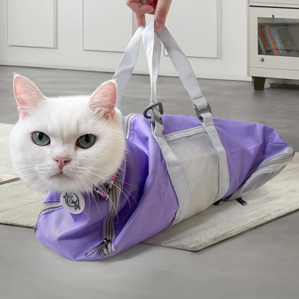 Cinf Cat Restraint Grooming Bag, Anti-Scratch Tool for Nail Trimming