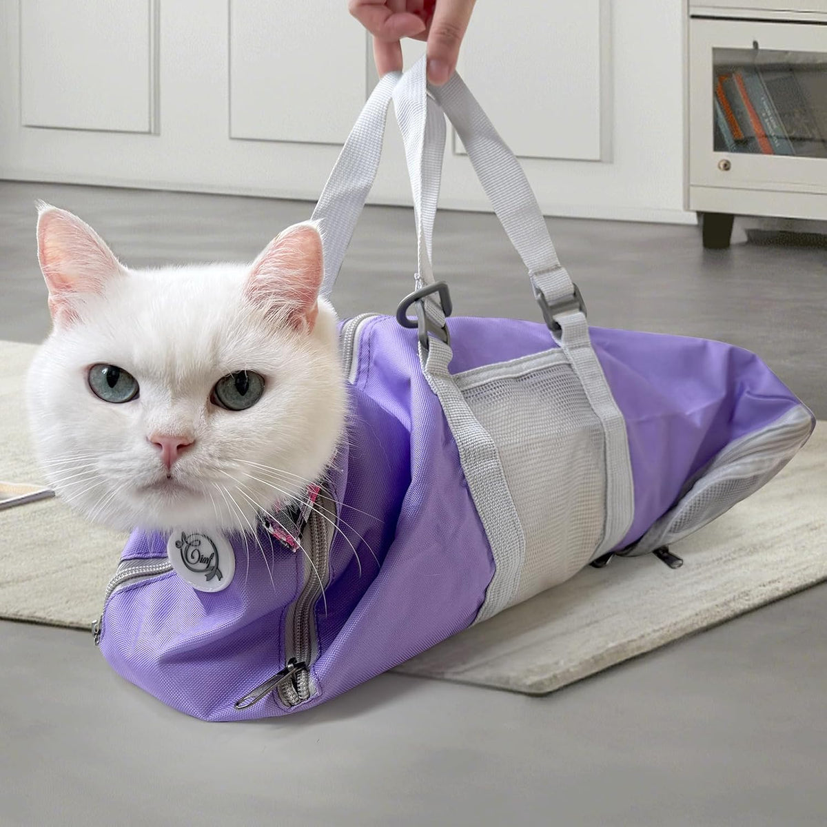 Cinf Cat Restraint Grooming Bag, Anti-Scratch Tool for Nail Trimming
