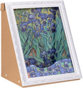 Happy & Polly 3D Art Frame Cat Scratcher - 3-in-1 Cardboard Cat Bed & House (Irises)