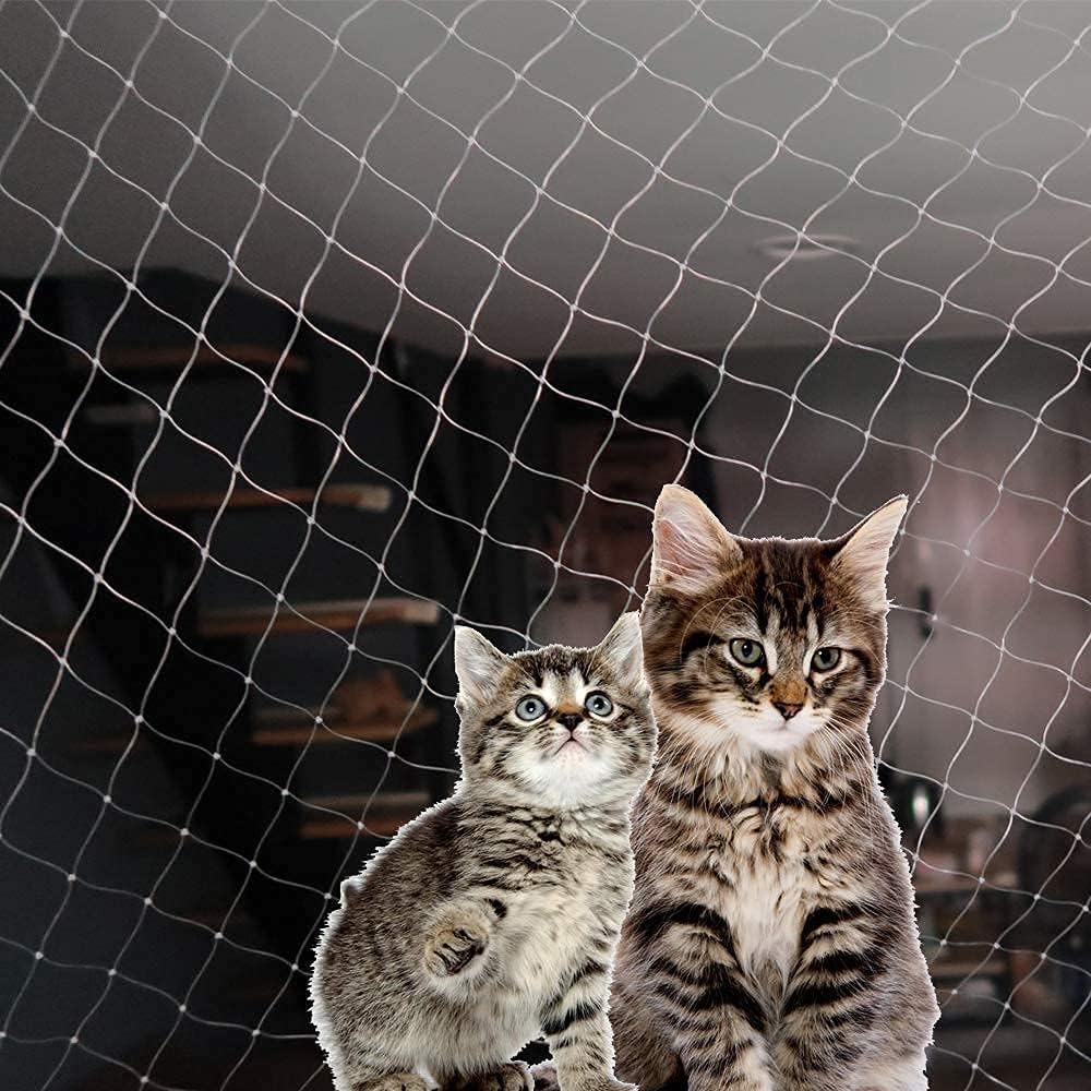 Cat Balcony Net Cat Anti-Fall Fence Net Dog Fence Nets Transparent Nylon Pet Mesh Fence Anti-Fall Netting for Balcony Wi