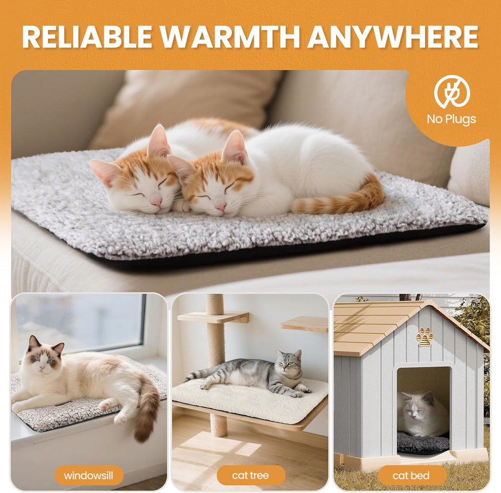 Mora Pets Self Warming Cat Beds for Large Cats Self Heating Dog Mat Pet Pad