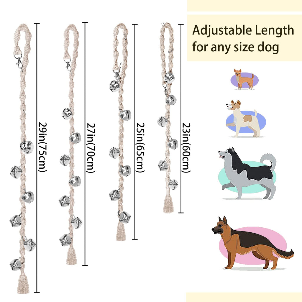 GINIDEAR Dog Bells to Go Outside, Potty Training Bell, Handmade, Adjustable