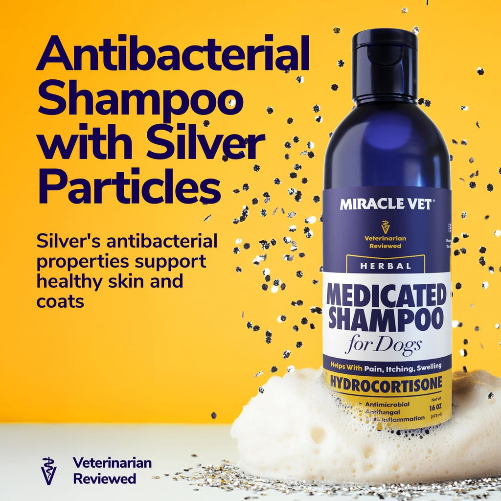 Miracle Vet Medicated Dog Shampoo for Itchy Skin Relief 8 fl oz