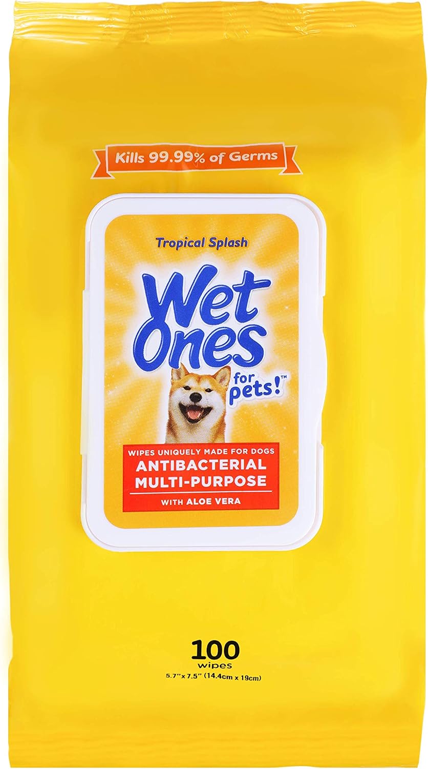 Wet Ones, Dog Wipes, Pet Wipes, Tropical Splash, 50 Count