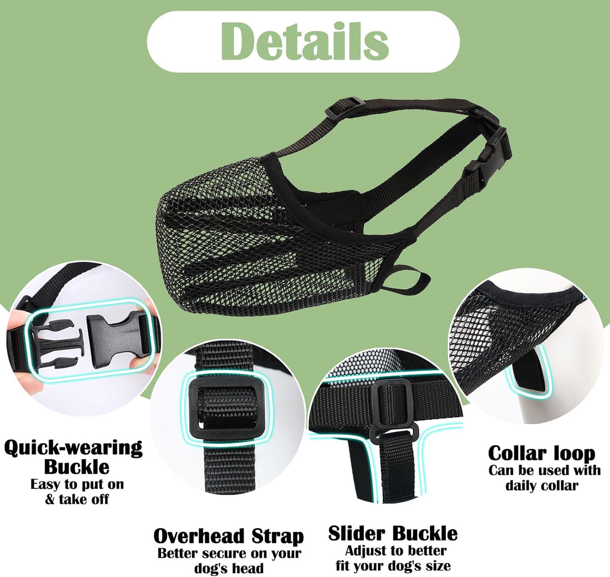 Soft Mesh Dog Muzzle for Small Medium Large Dogs Anti Scavenging