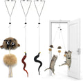 Cat Toys for Indoor Cats,Interactive Door Hanging Cat Toys Attached with Catnip/Feathers/Birds/Worm Toys for Cats/Kitten