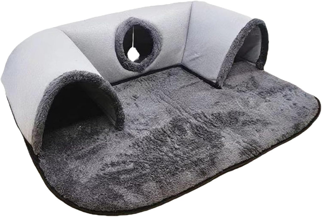 U Shape Cats Play Tunnel with Polyester Fabric, Foldable, S