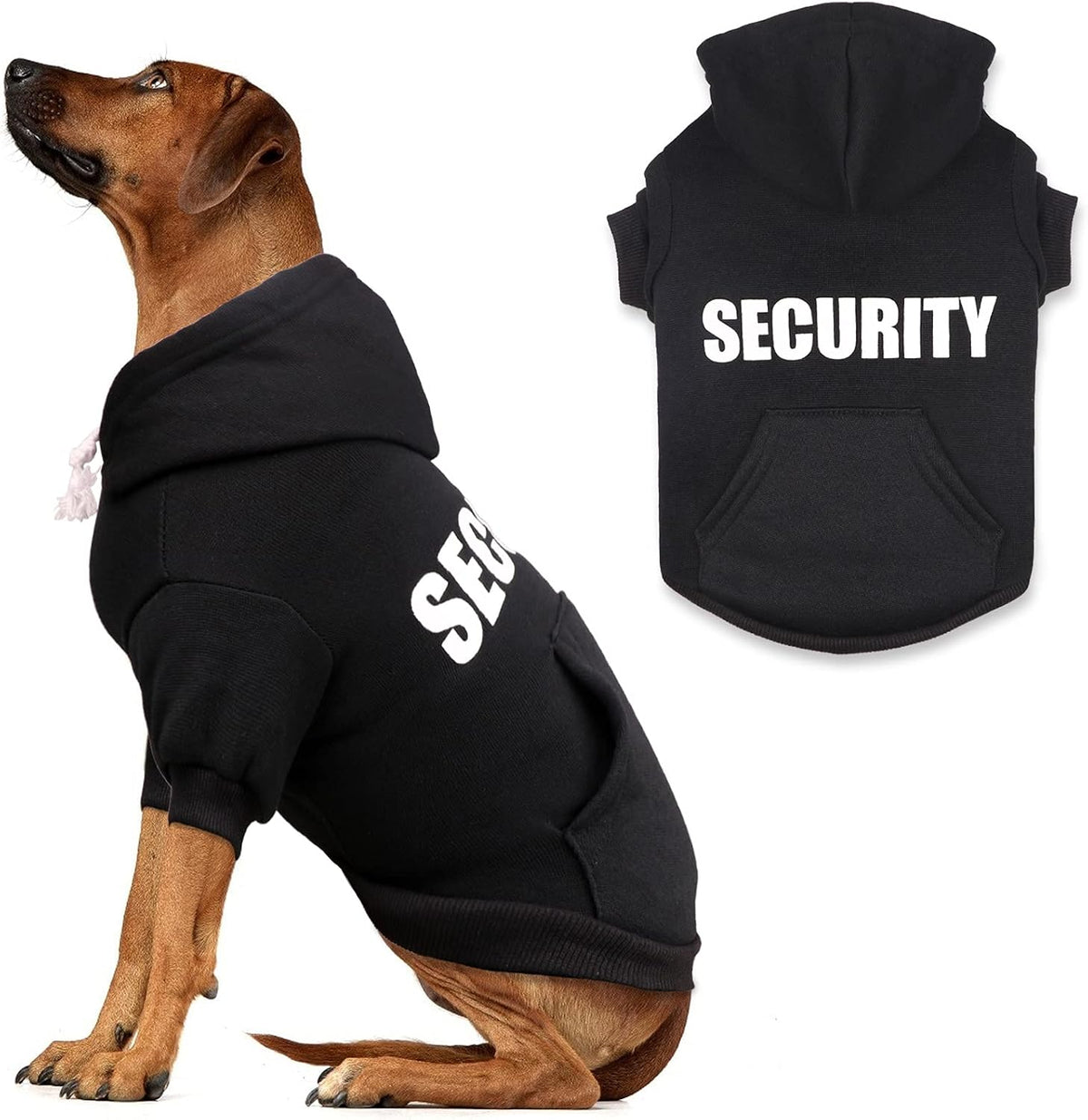 Security Dog Sweater - Soft Brushed Fleece Dog Clothes - XL