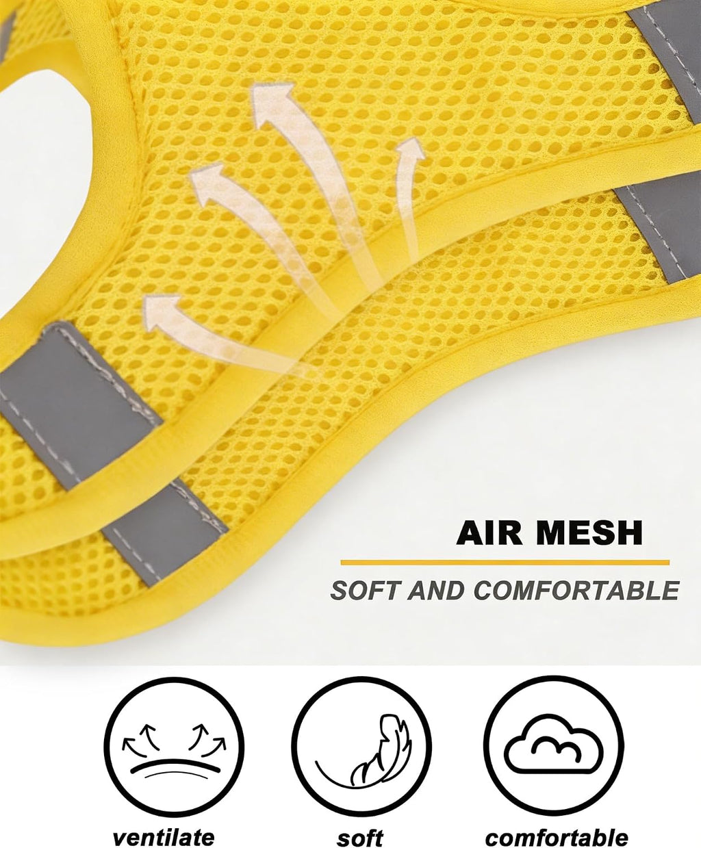 XXS Yellow Flower Pattern Dog Harness and Leash Set,No Escape Harnesses for Training Walking，Breathable Adjustable Puppy