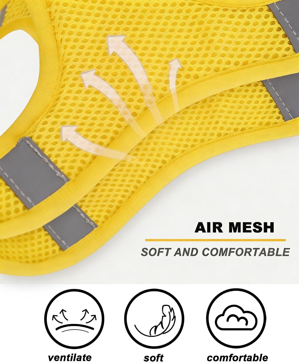 XXS Yellow Flower Pattern Dog Harness and Leash Set,No Escape Harnesses for Training Walking，Breathable Adjustable Puppy
