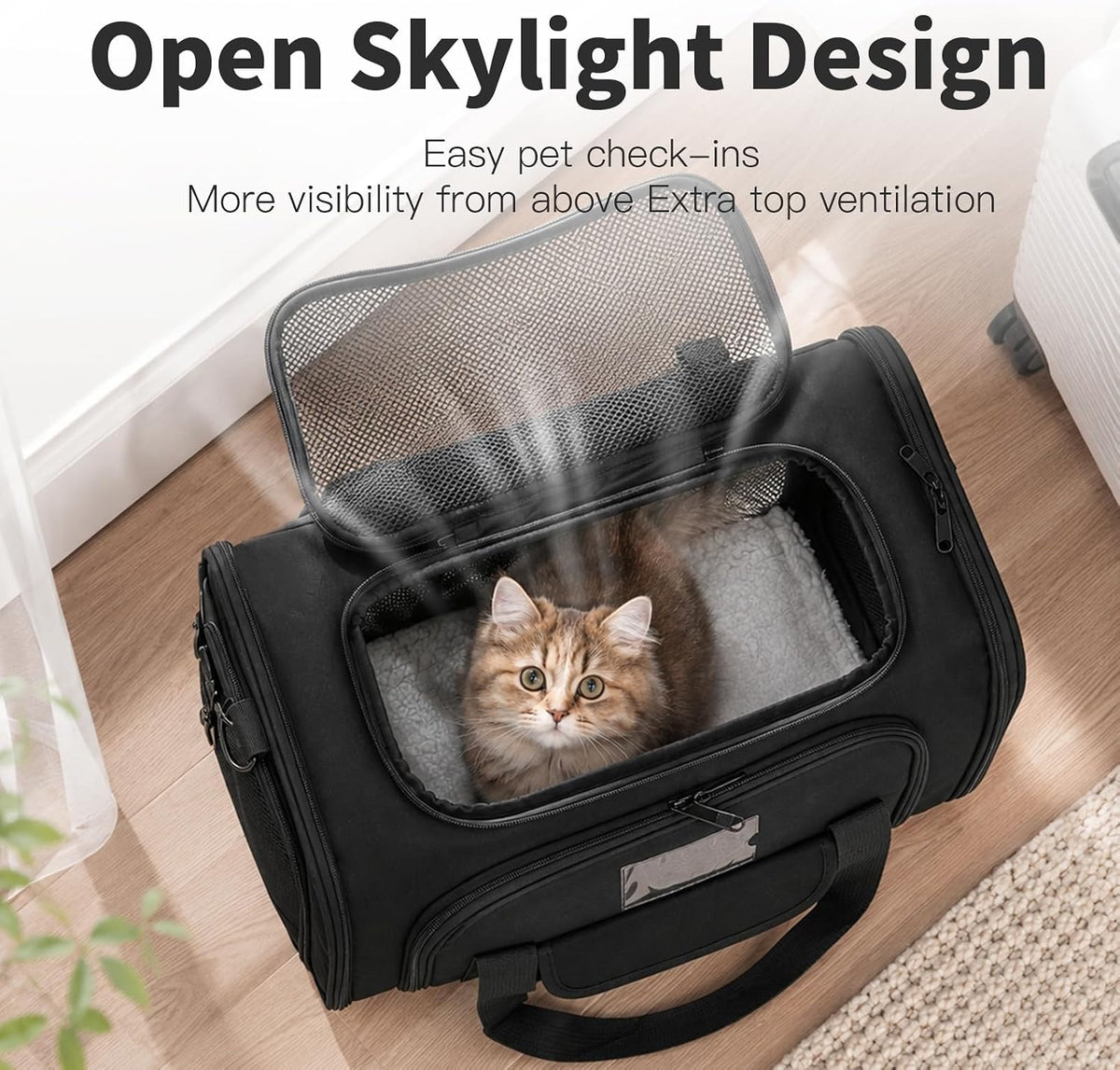 Pet Carrier with Wheels, Expandable Dog Cat Bag, Airline Approved Soft