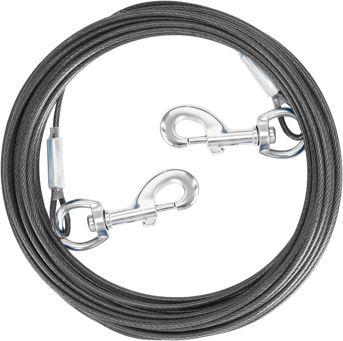 10/15/20/25FT Dog Tie Out Cable, Heavy Duty Dog Runner for Small to Large Dogs Up to 125 lbs, Durable Outdoor Dogs Tethe