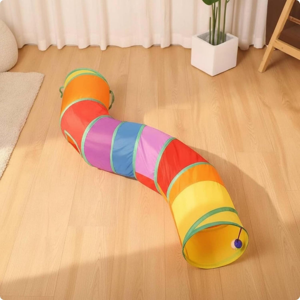Lightweight Foldable up Tunnel, 125cm, S-Shaped Rainbow Tunnel