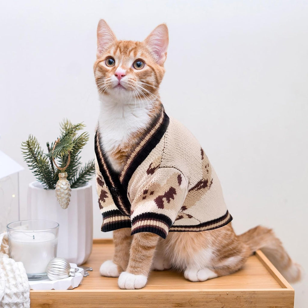 Small Dog Sweaters Cardigans Clothes for Small Medium Dogs Boy Girl