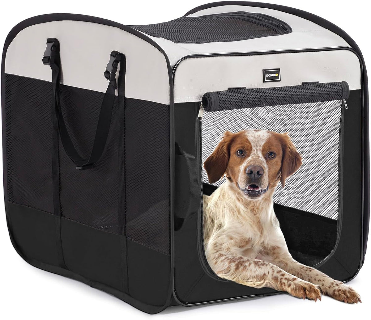 Dog Kennels and Crates for Medium Dogs, Portable Pop Up Indoor Pet Cage with Sturdy Wire Frame, Collapsible Travel Crate