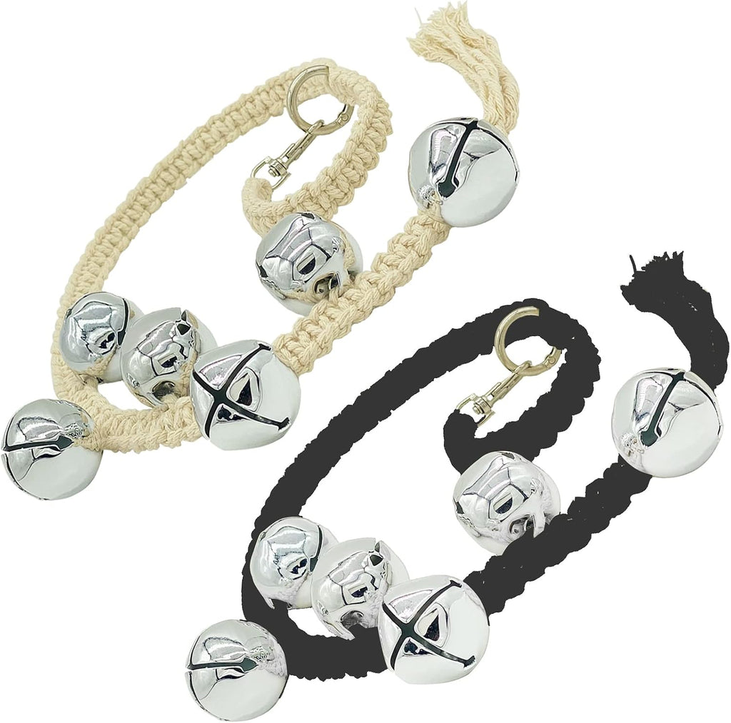 Dog Hanging Doorbells| 6 Extra Loud Dog Potty Training Bells| Adjustable Durable Braided Rope Door Bell for Dogs to Ring
