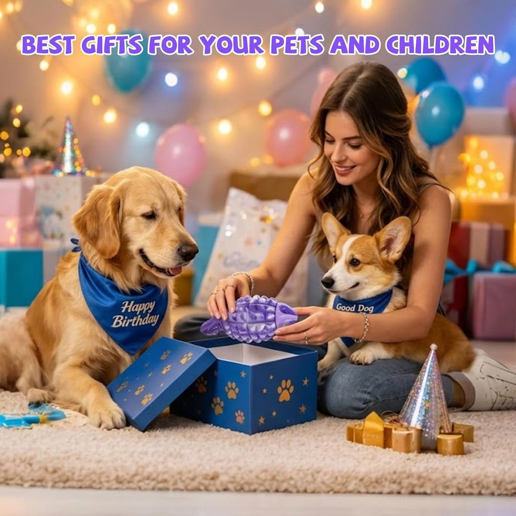 YINEYA Tough Dog Toys for Aggressive Chewers, Dog Chew Toys, Purple