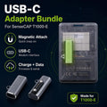 SenseCAP T1000-E Meshtastic Tracker + USB-C Charging & Data Adapter Bundle