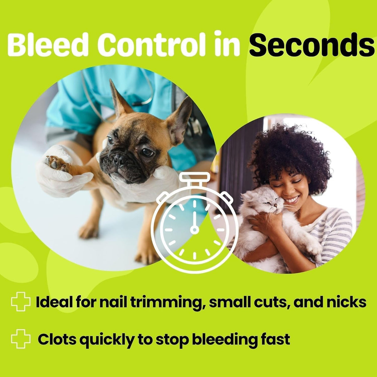 Styptic Powder for Dogs, Cats & Birds (2 oz) – Fast-Acting Blood Clotting & Bleed Stop Powder for Pet Nail Trims, Clippi