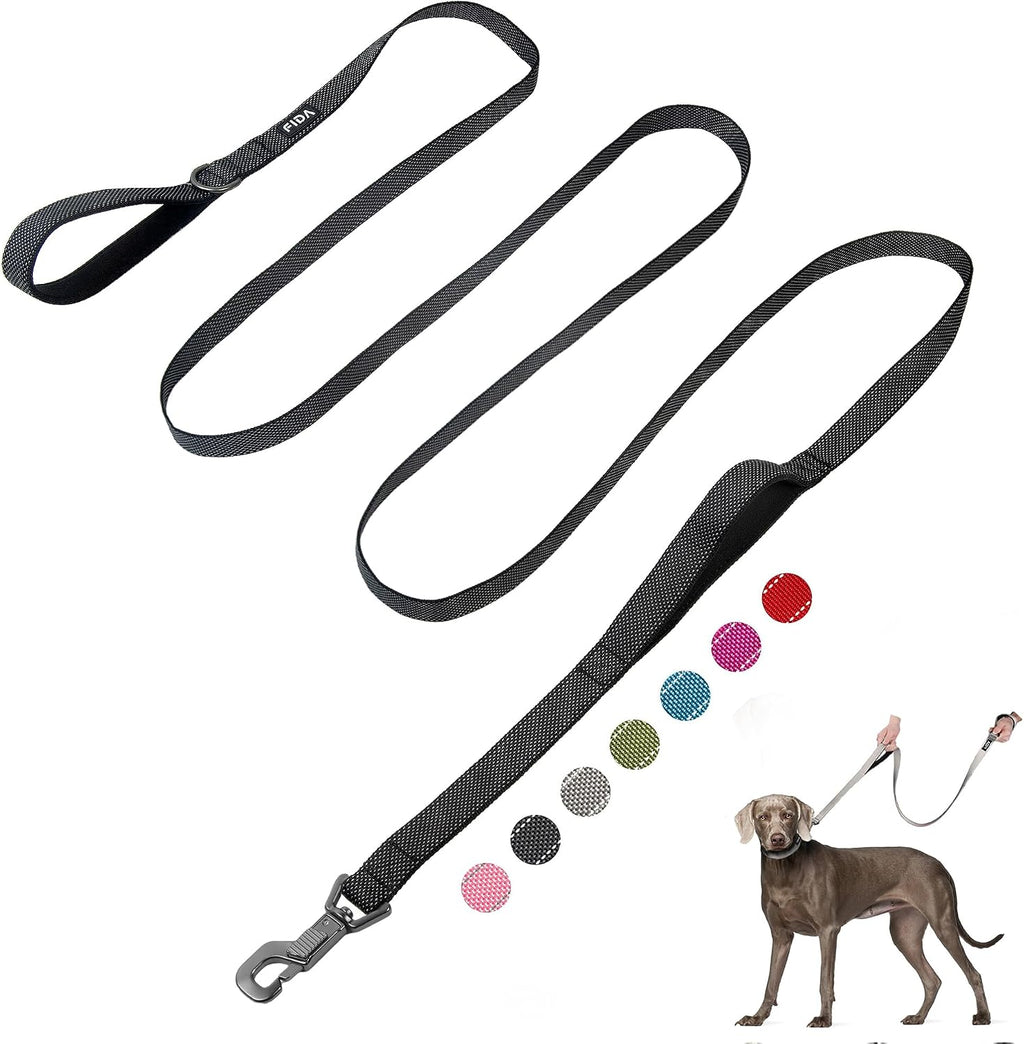 Fida Heavy Duty Dog Leash for Medium Large Dogs, 4 FT, Dual Padded Handles