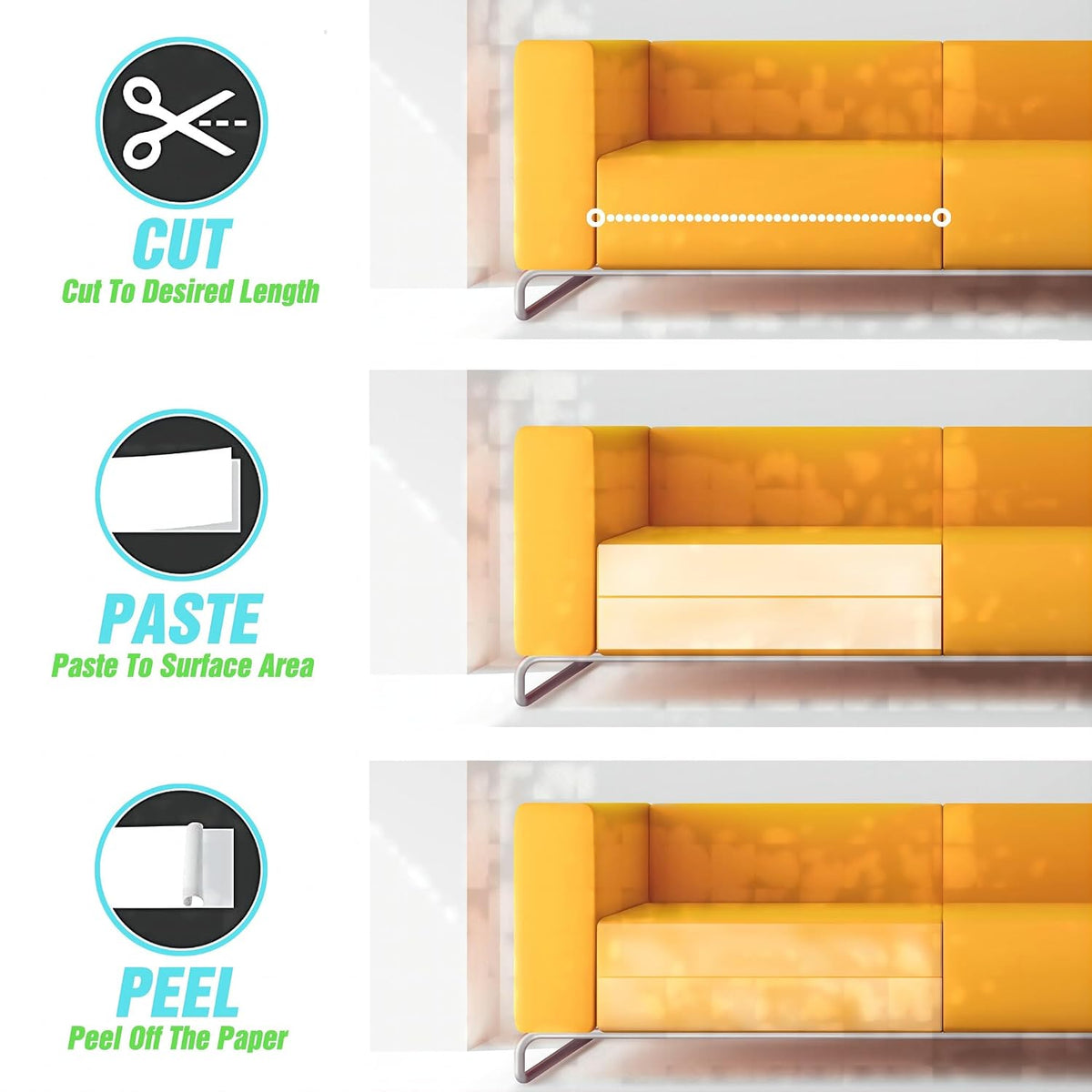 Anti Cat Scratch Tape: 4 inches x 30 Yards Cat Training Tape 100% Transparent Clear Double Sided Cat Scratch Deterrent T