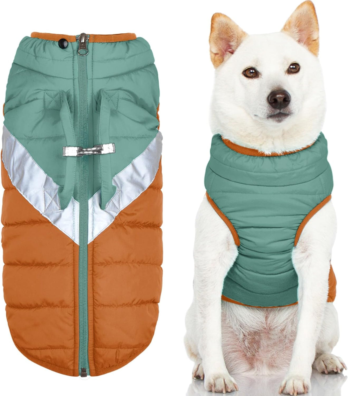 Gooby Mountaineer Dog Jacket, Jade, Large