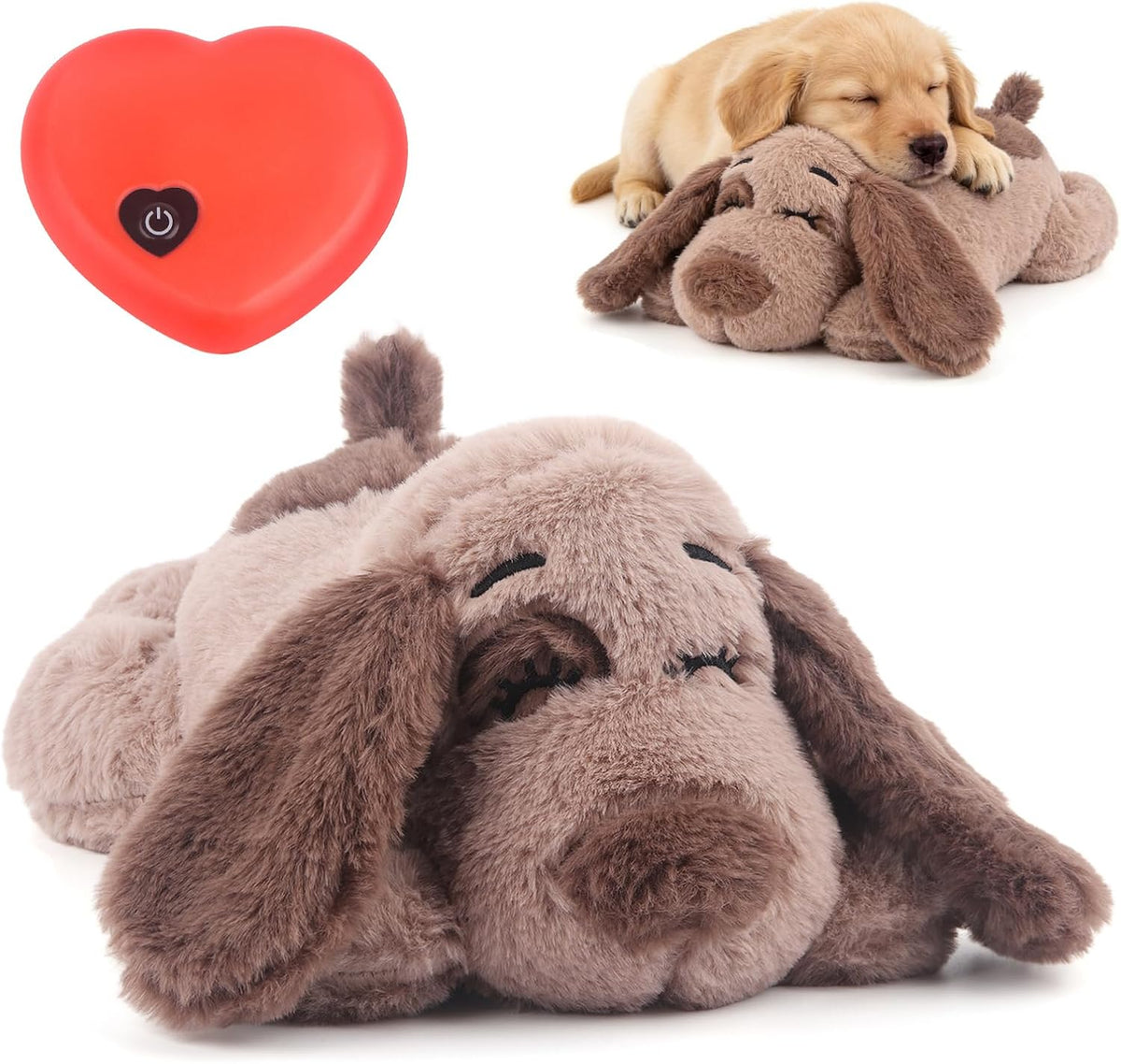 BEVERLYSHARK Beverly Shark Puppy Heartbeat Toy Dog Anxiety Relief Calming Aid Puppy Heartbeat Stuffed Animal Behavioral 