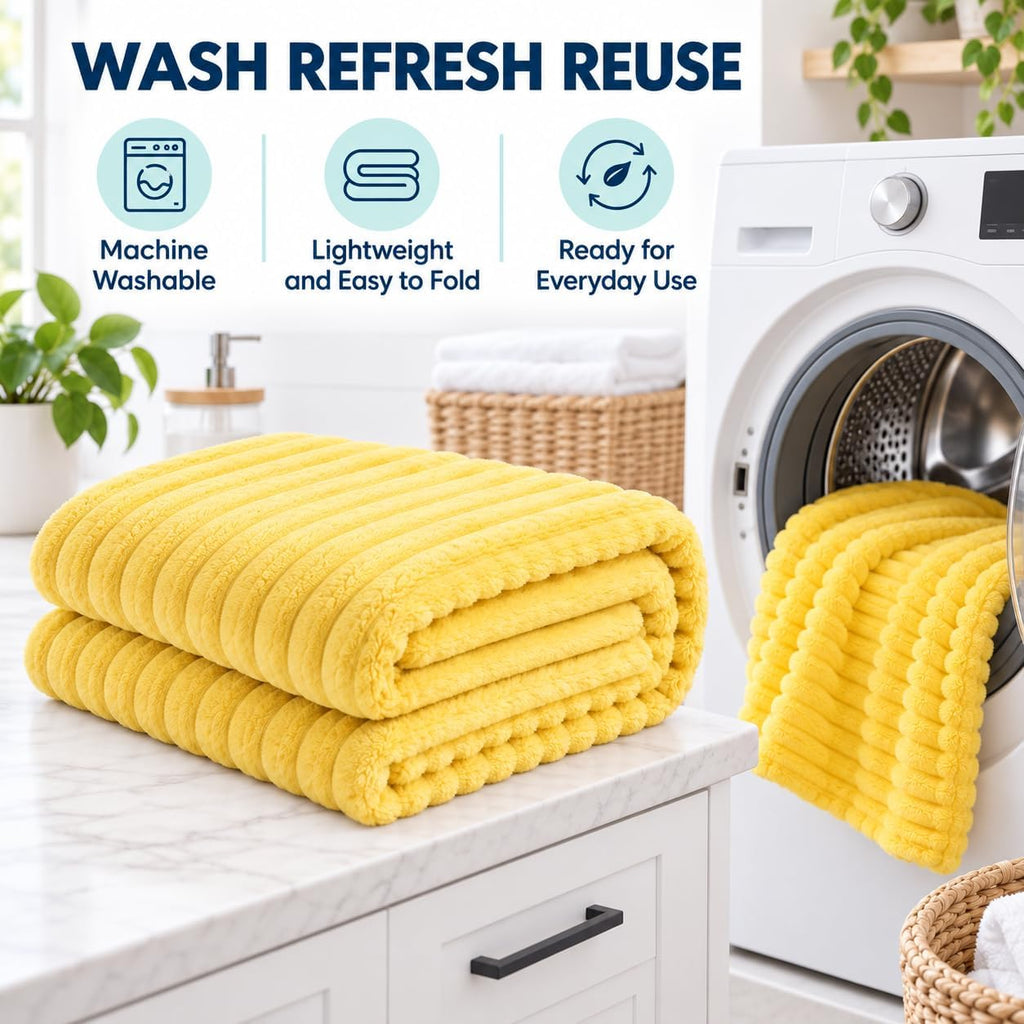 Emotional Support Blanket for Dogs, Yellow Dog Blanket for Dogs Calming Security Pet Blanket, Machine Washable for Sofa,