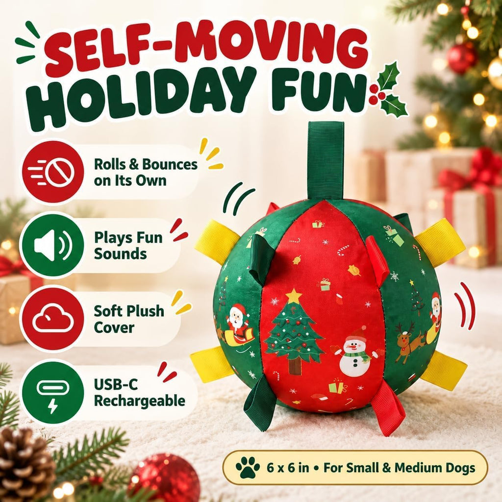 Jingle Paw Ball, Jingle Paw Dog Toy, Jinglepaw Christmas Dog Ball (1PCS)