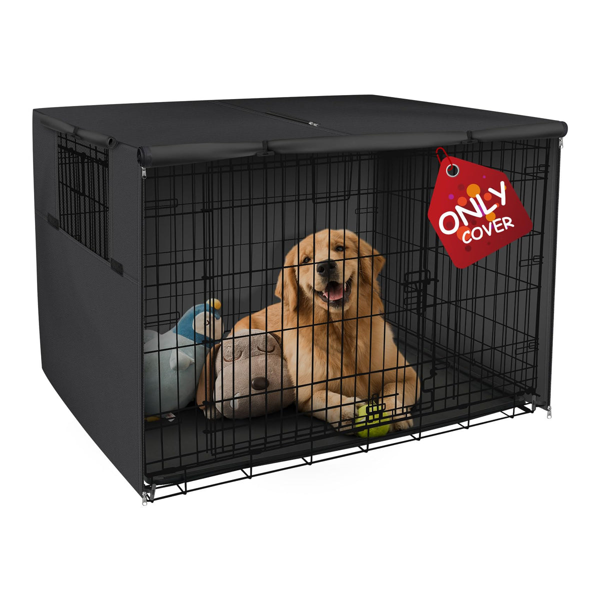 Explore Land Dog Crate Cover, 48 inches, Black