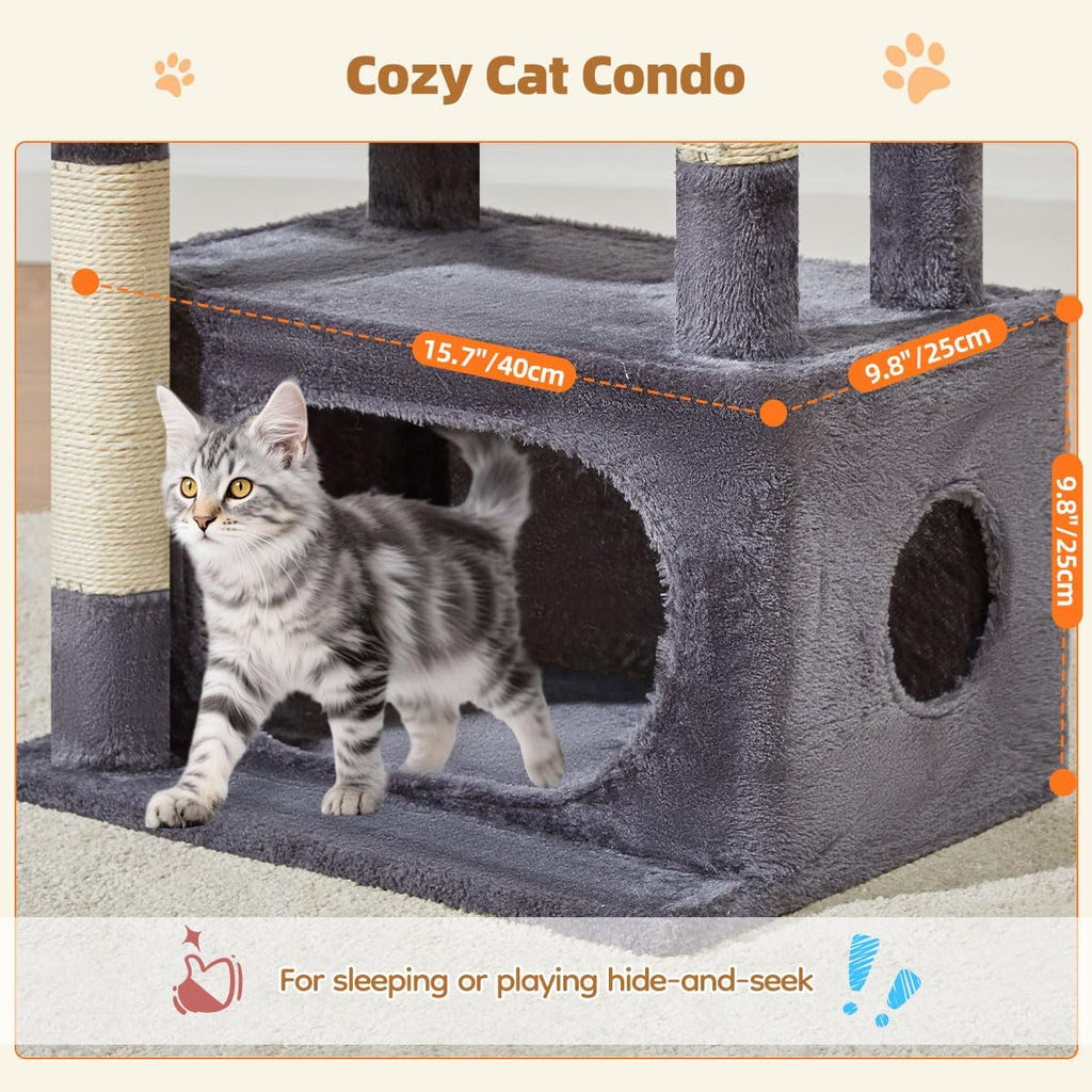 Taoqimiao Cat Tree, 38.5In Cat Tower for Indoor Cats, Suitable for Kittens