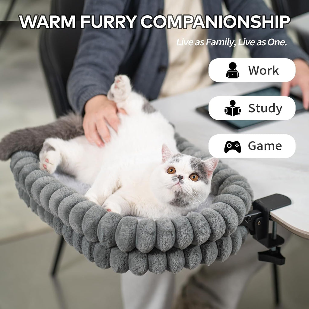 CHEERPALS Cloud Cat Bed Desk Mounted Hammock for Indoor Cats Perch Foldable