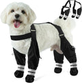 Waterproof Dog Suspender Boots, Dog Boots with Suspenders That Stay On, M