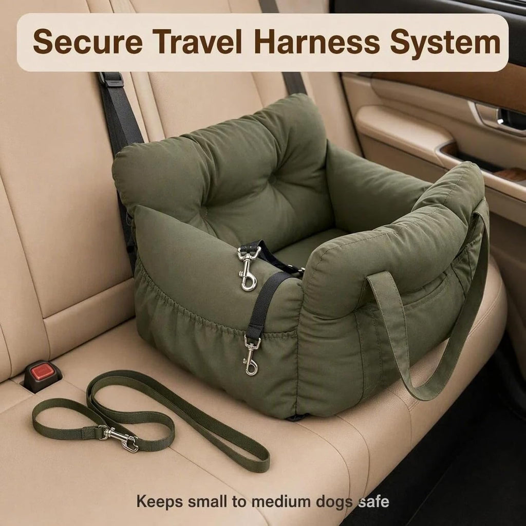 Pet Road Trip Accessory Car Seat for Small Medium Dog (Gray, M)