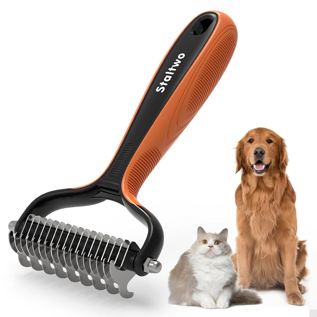 Deshedding Dog Brush for Shedding, Undercoat Rake for Dog&Cat