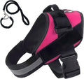 Dogshood No-Pull Harness Front Clip Easy On-Off Reflective (Rose Red,S)