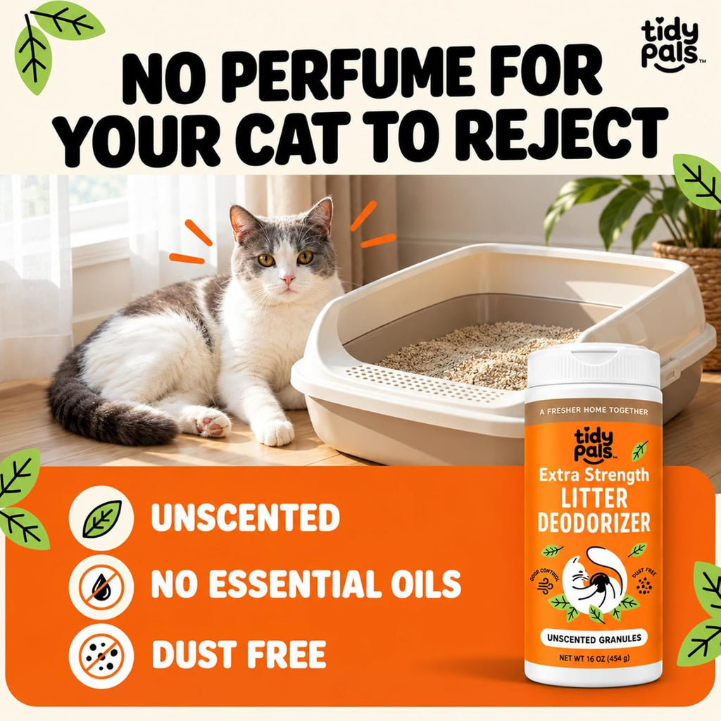 Cat Litter Deodorizer, Fragrance Free Zeolite and Carbon, 16 oz