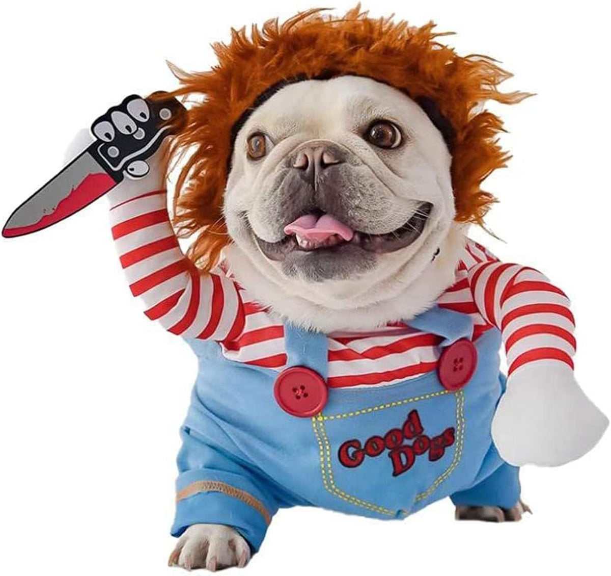 Pet Deadly Doll Dog Costume, Cosplay Halloween Christmas Funny Clothes Party Costume for Small Medium and Large Dogs (Sm