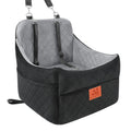 GL GLENSLAVE Dog Car Seat for Small/Medium Dogs, Dog Booster Car Seats with Thick Cushion for Dogs Under 35lbs, Detachable Washable Pet Carseat with Storage Pockets, 2 Safety Belts(Black/Grey)