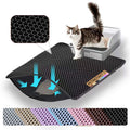 Petinstinct Cat Litter Mat, Double Layer Honeycomb Litter Box Mat