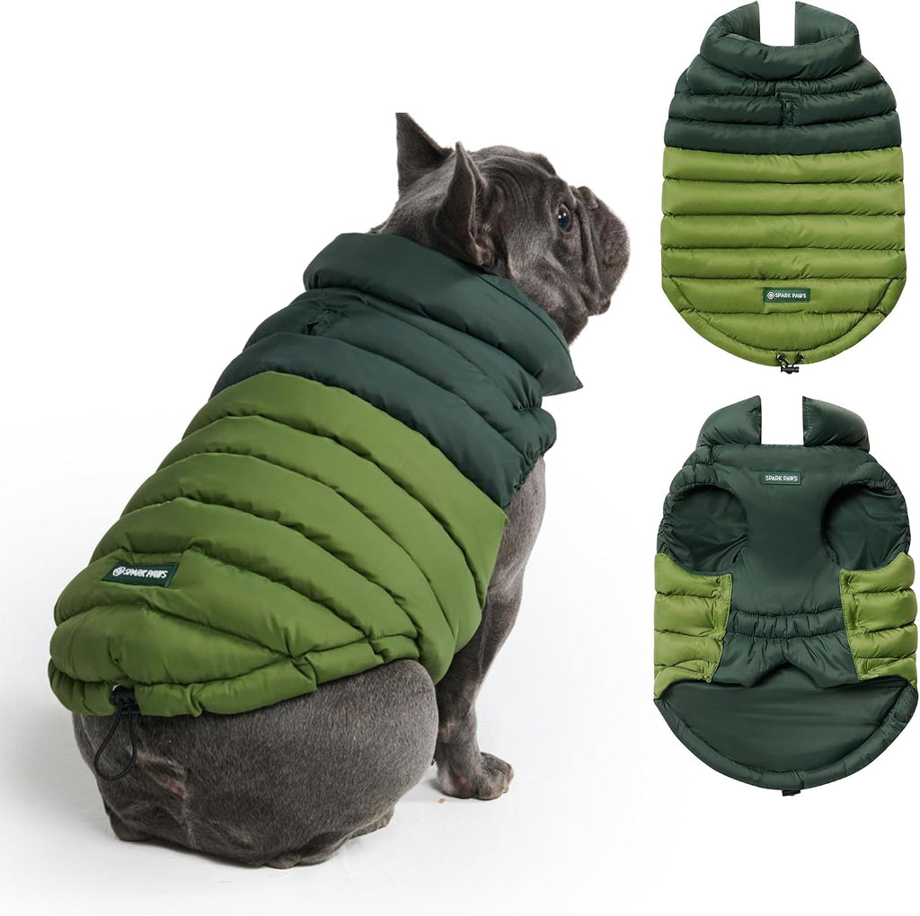 Spark Paws Dog Puffer Jacket, Winter Coat for Small Medium Large Dogs