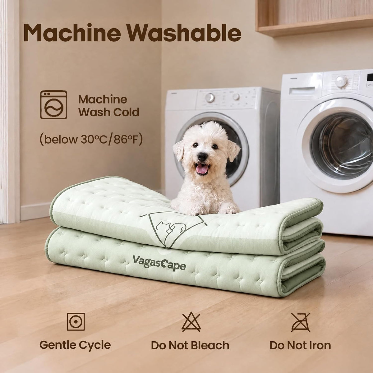Dog Crate Pad, Washable Warm Dog Mat for Sleeping, 35" x 23"