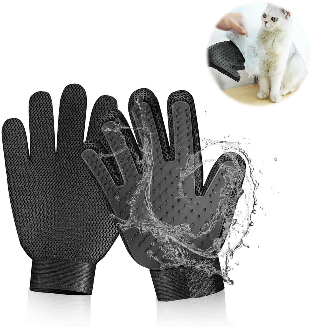 Pet Grooming Glove Hair Remover Brush Gentle Deshedding Efficient Pet Mitt Pet Massage Gloves Left & Right Hand Draw Dog