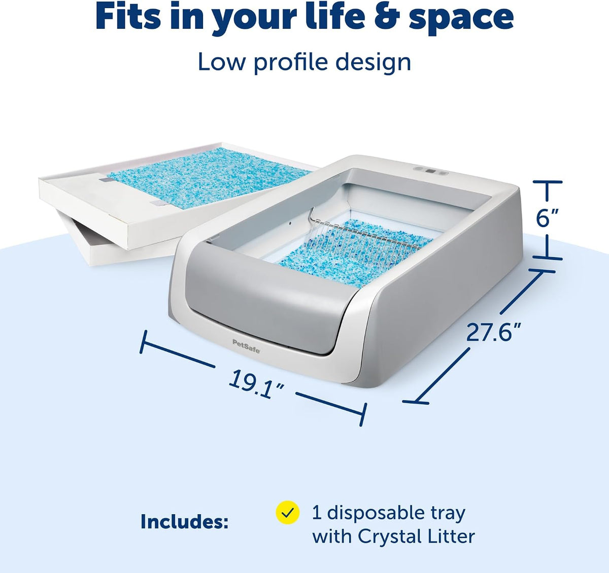 PetSafe ScoopFree Crystal Pro Legacy Self-Cleaning Litter Box, Uncovered