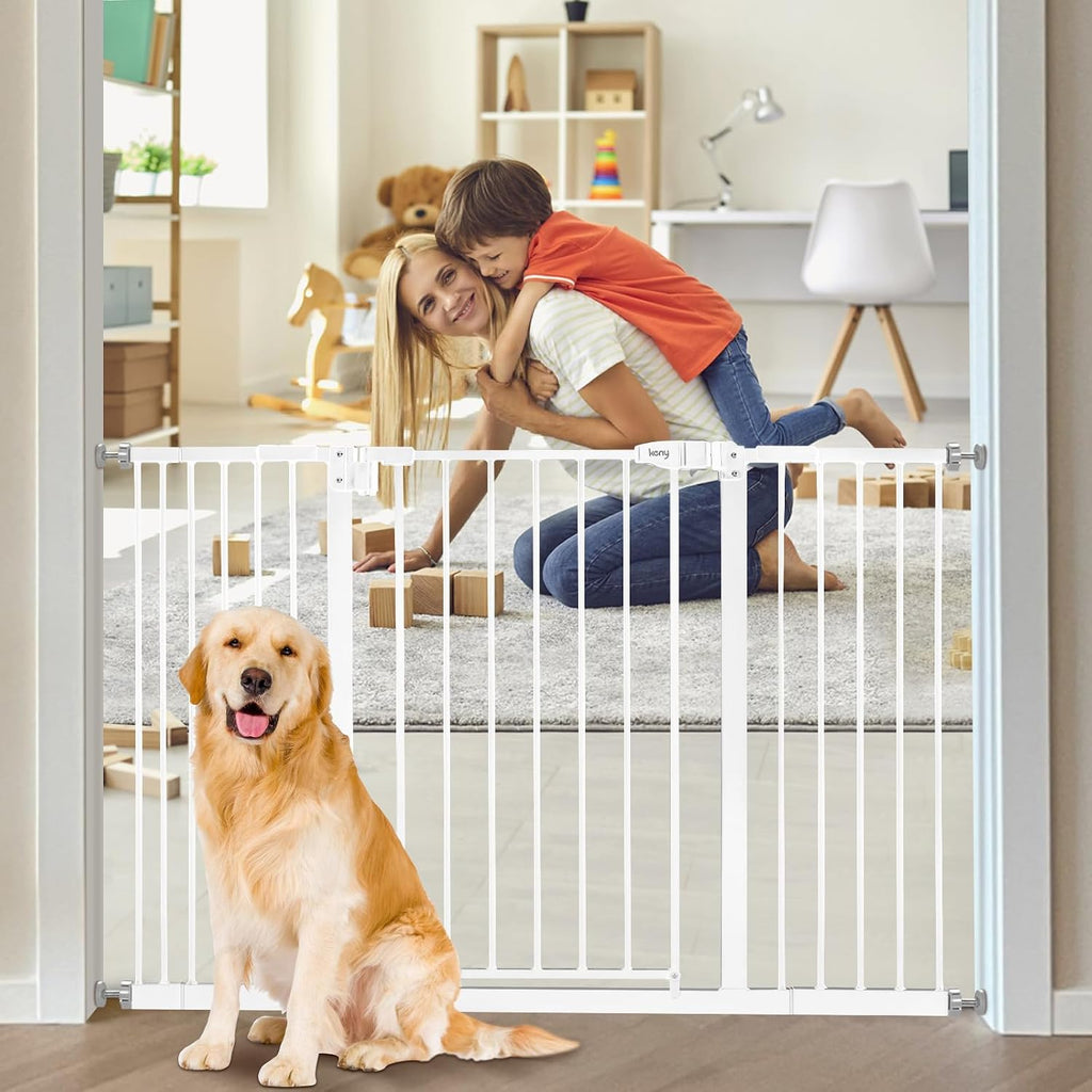 keny 29"-42.5" Baby Gate for Stairs, Auto Close Safety Dog Gate