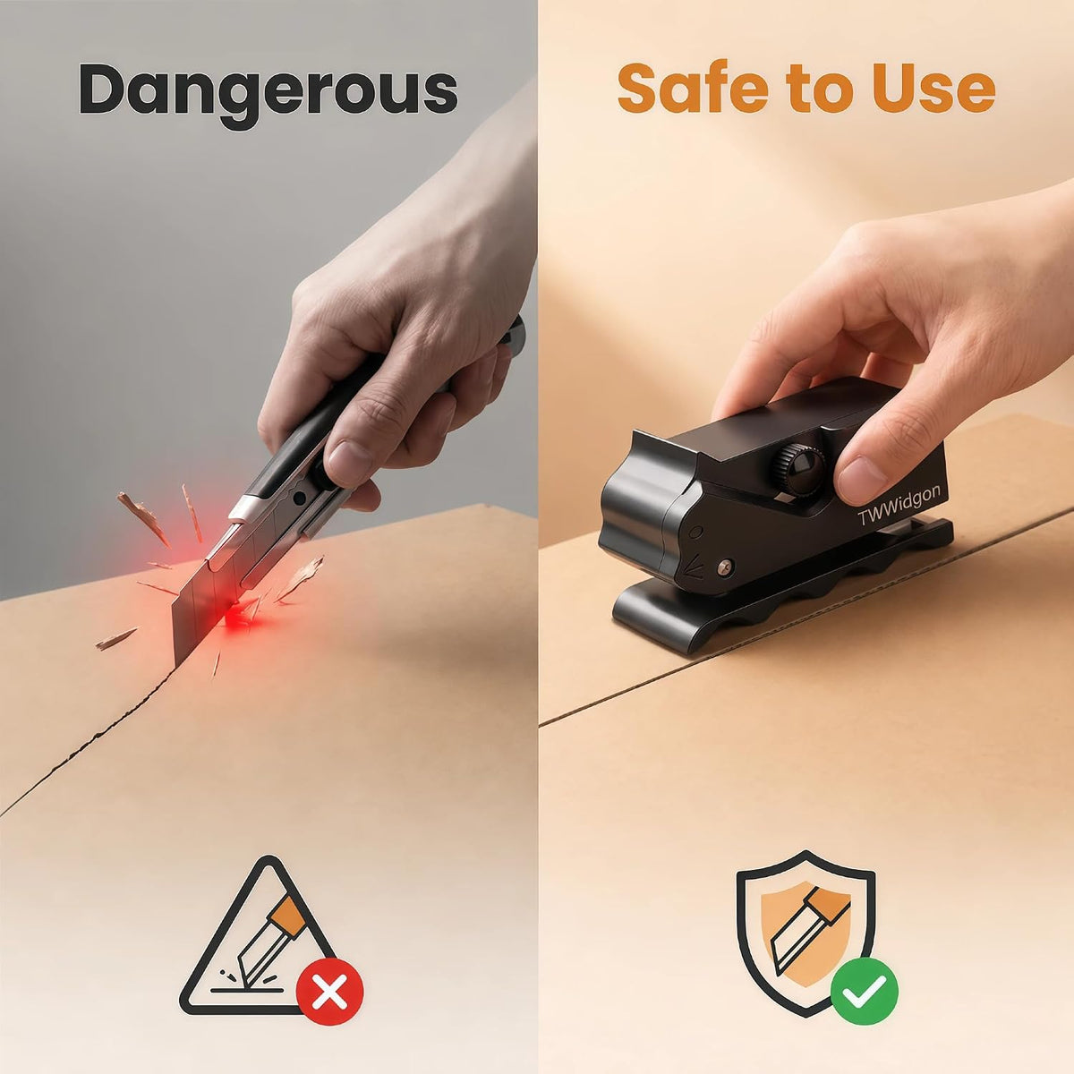 Cardboard Cutter for Cat Scratches (Black, Non-3D Printed)