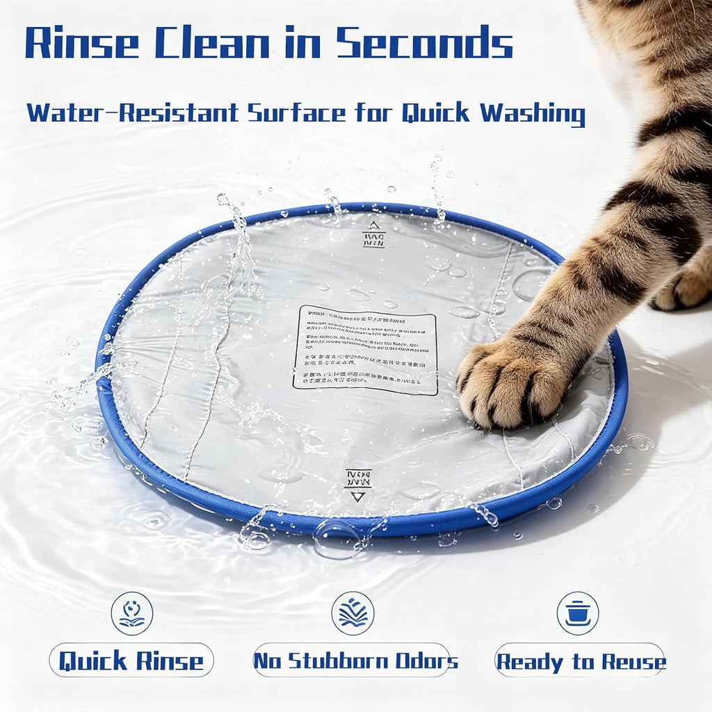 Automatic Litter Box Liner, Waterproof Scratch-Resistant Base Mat(grey1)