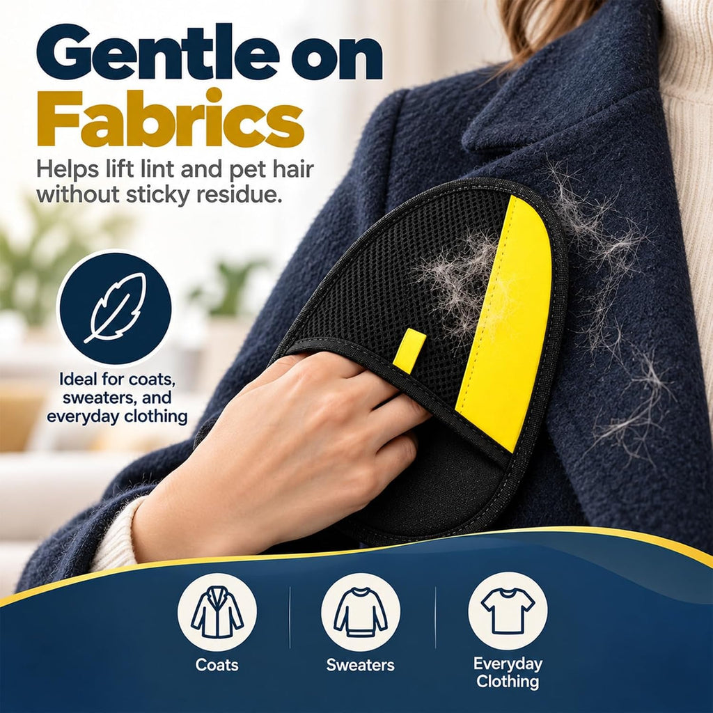 Pure Pet Hair Remover, 2-Pack Reusable Gloves for Couch, Clothes & Car
