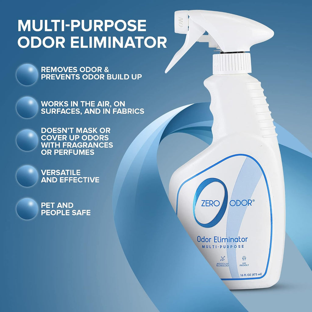 Zero Odor Multi-Purpose Odor Eliminator, Fabric & Room Deodorizer, 16 oz