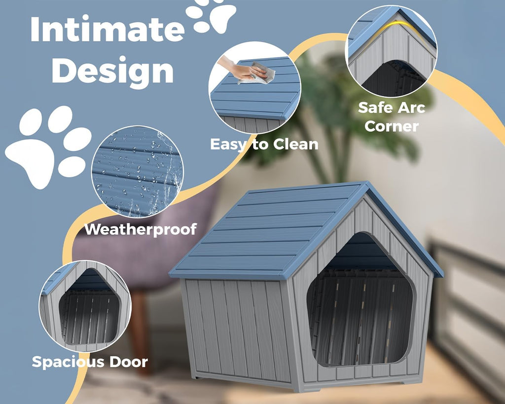 Small Dog House Indoor/Outdoor, Blue